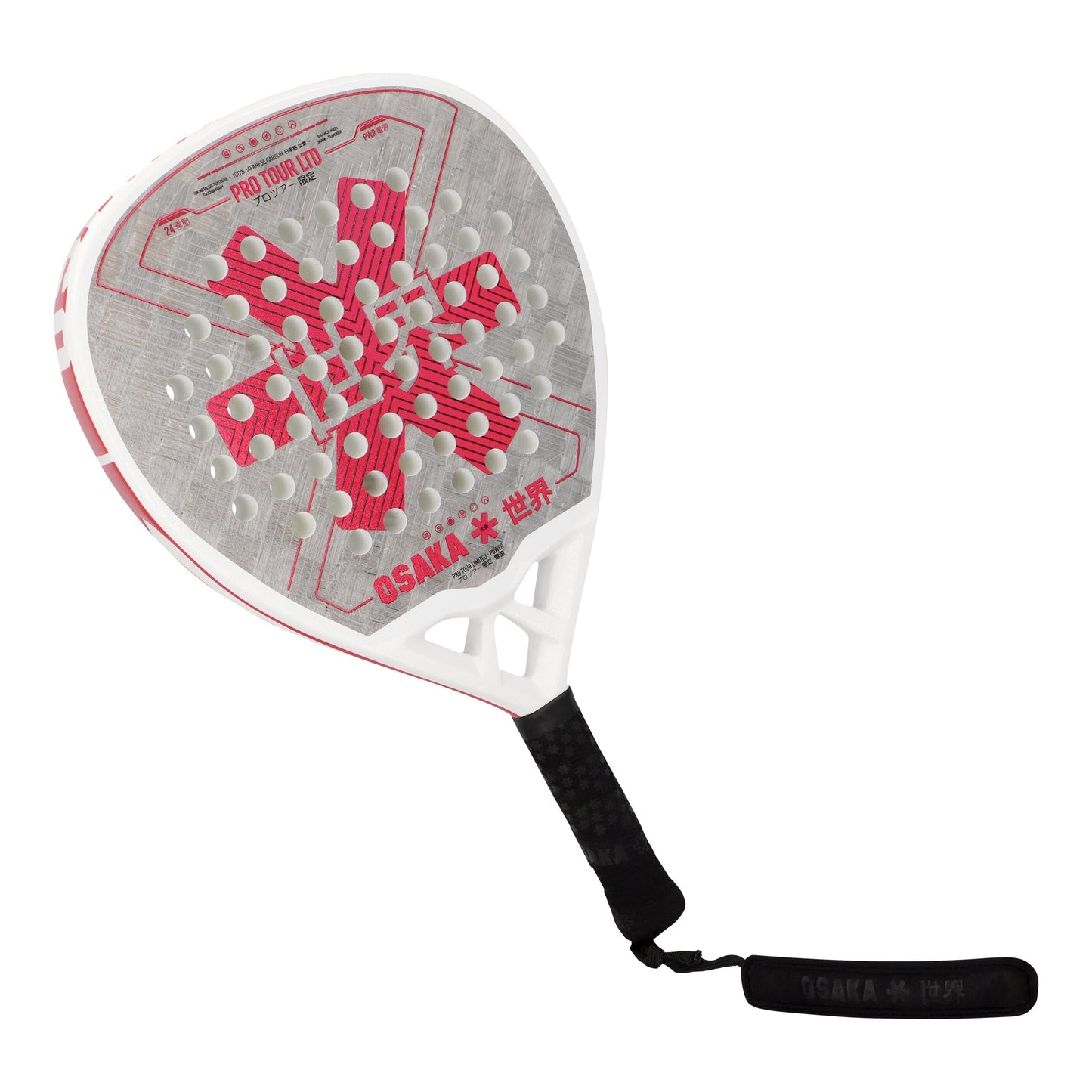 OSAKA PRO TOUR LTD POWER PADEL RACKET - SILVER/RED