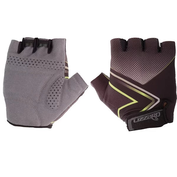 MEN'S LIZZARD SHORT FINGER SCOURGE CYCLING GLOVES -  BLACK LIME