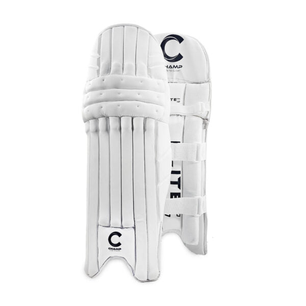 CHAMP ADULT ELITE PRO 1.0 BATTING PADS - BLACK & WHITE RIGHT HAND