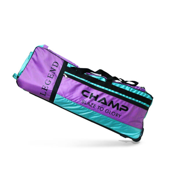 CHAMP LEGEND WHEELIE KIT BAG - PURPLE AND TURQOUISE