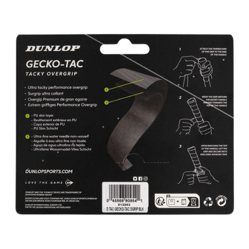 DUNLOP GECKO TAC OVERGRIP - BLACK