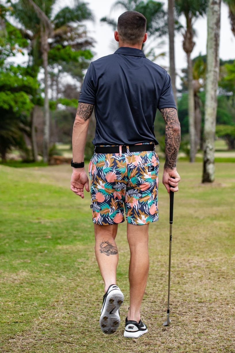 MEN'S CA FUNKY GOLF SHORTS - ZEBRA IN THE WILD