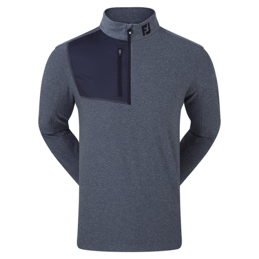 MEN'S FOOTJOY PULLOVER EU HEATHER CHILLOUT XP - NAVY