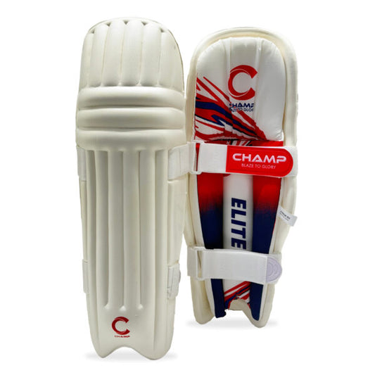 CHAMP JUNIOR ELITE MOULDED BATTING PADS - RED/BLUE - SMALL