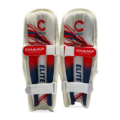 CHAMP JUNIOR ELITE MOULDED BATTING PADS - RED/BLUE - SMALL