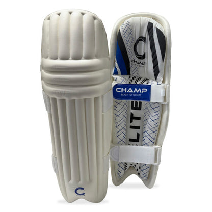 CHAMP JUNIOR ELITE MOULDED BATTING PADS - BLUE/WHITE