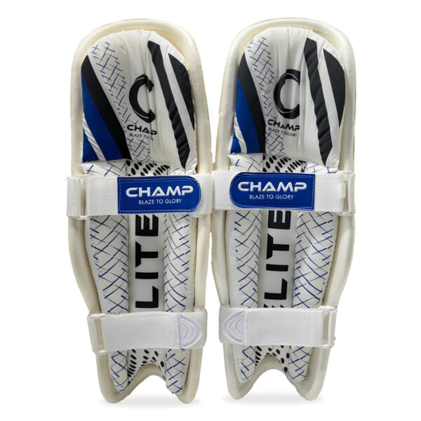 CHAMP JUNIOR ELITE MOULDED BATTING PADS - BLUE/WHITE