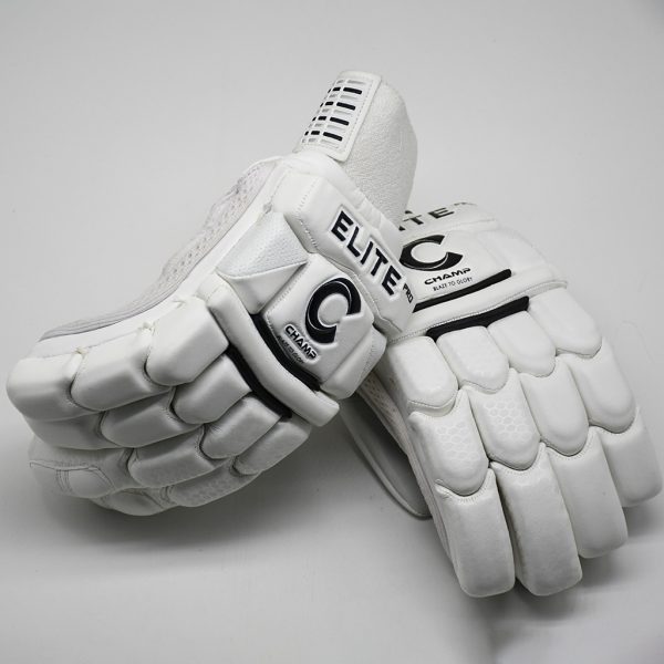 CHAMP ADULT ELITE PRO BATTING GLOVES - BLACK/WHITE - RIGHT HAND