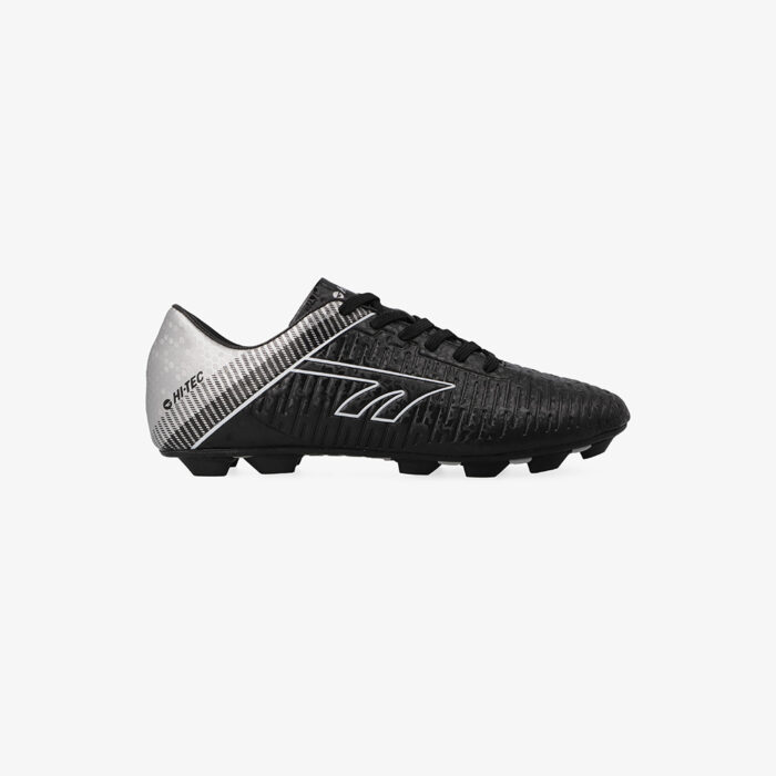 MEN'S HI-TEC ATTACK SOCCER BOOTS - BLACK/WHITE/SILVER