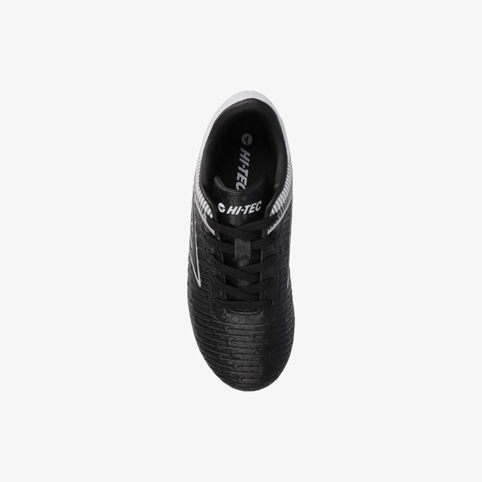 JUNIOR HI-TEC ATTACK SOCCER BOOTS - BLACK/WHITE/SILVER