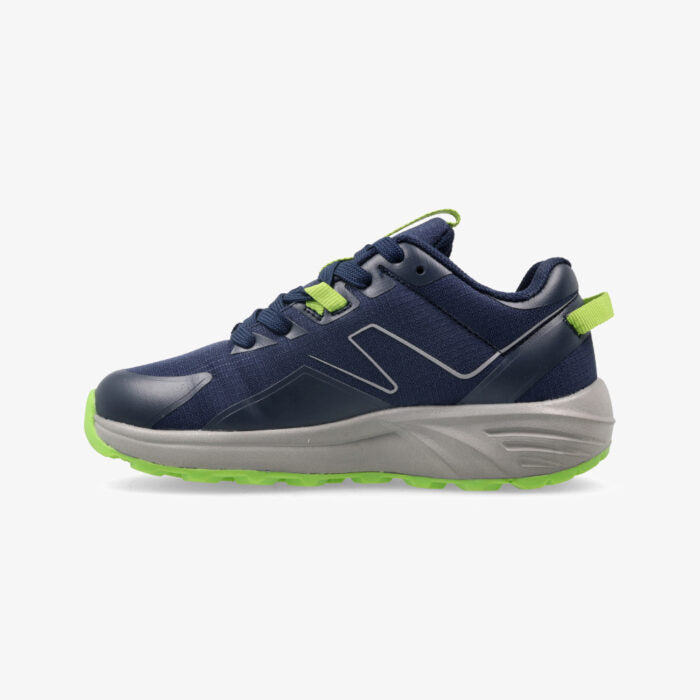 JUNIOR HI-TEC TEMPO TRAIL SHOES - NAVY/DARK CITRON