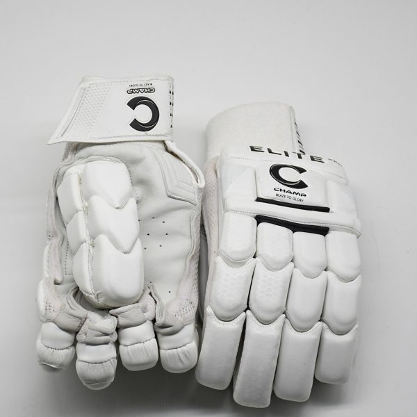 CHAMP ADULT ELITE PRO BATTING GLOVES - BLACK/WHITE - RIGHT HAND