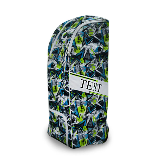 CHAMP TEST DUFFLE WHEELIE KIT BAG - BLUE GREEN ABSTRACT