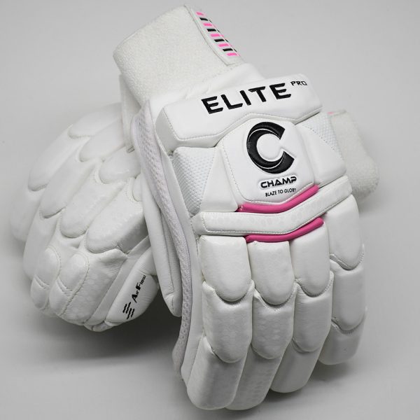 CHAMP ADULT ELITE PRO BATTING GLOVES - PINK/WHITE - RIGHT HAND