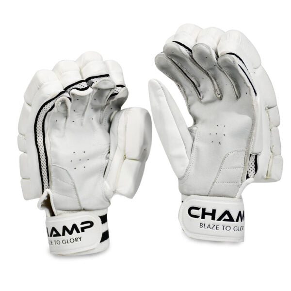 CHAMP ADULT CLASSIC PRO BATTING GLOVES - WHITE - RIGHT HAND