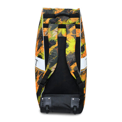 CHAMP TEST DUFFLE WHEELIE KIT BAG - ORANGE GREEN ABSTRACT