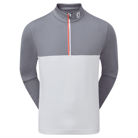 MEN'S FOOTJOY GOLF JERSEY COLOUR BLOCK - GRAPHITE WHITE