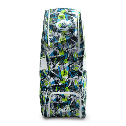 CHAMP TEST DUFFLE WHEELIE KIT BAG - BLUE GREEN ABSTRACT