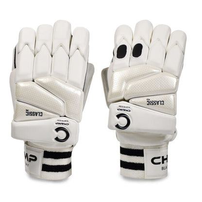 CHAMP ADULT CLASSIC PRO BATTING GLOVES - WHITE - RIGHT HAND