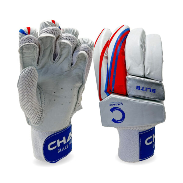 CHAMP JUNIOR ELITE BATTING GLOVES - BLUE/RED SMALL RIGHT HAND