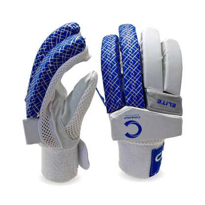 CHAMP JUNIOR ELITE BATTING GLOVES - R BLUE/WHITE - RIGHT HAND