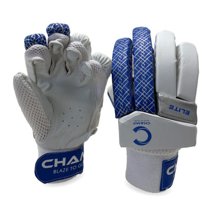 CHAMP JUNIOR ELITE BATTING GLOVES - R BLUE/WHITE - RIGHT HAND