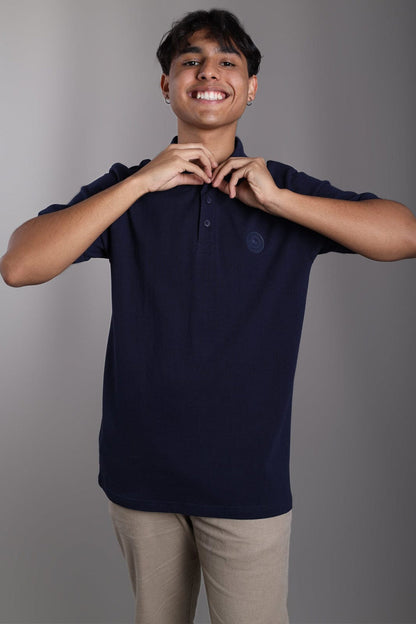 MEN'S LIZZARD SHIPTON GOLF SHIRT - NAVY