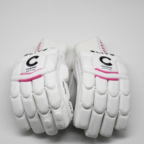 CHAMP ADULT ELITE PRO BATTING GLOVES - PINK/WHITE - RIGHT HAND